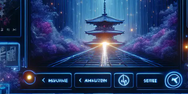 A sleek digital interface showcasing diverse adult film thumbnails in a private, immersive viewing environment.