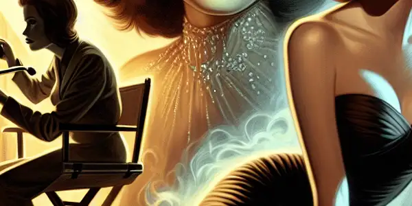 Two glamorous female stars transition from adult films to mainstream cinema, set in a vintage Hollywood backdrop.